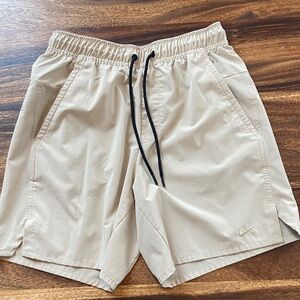 Nike Men's Tan DriFit Athletic Shorts